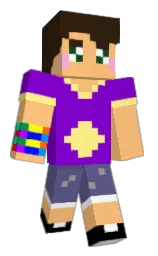 Jaypom's Minecraft skin wearing the Vanilla cape