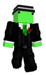 screamin' green and black Minecraft skin — Classic model — first worn by JavexToo
