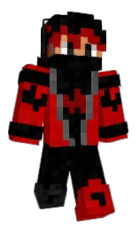 black and cod gray Minecraft skin — Classic model — first worn by EZELYNOS_CZ