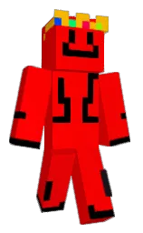 red and black Minecraft skin — Classic model