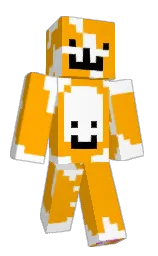 web orange and white Minecraft skin — Classic model — first worn by forlined