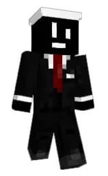 black and cod gray Minecraft skin — Slim model