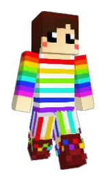 white and dark tan Minecraft skin — Slim model — first worn by cirol74