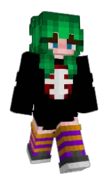 black and camarone Minecraft skin — Slim model — first worn by Remsies