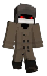 black and tobacco brown Minecraft skin — Classic model — first worn by PGC_