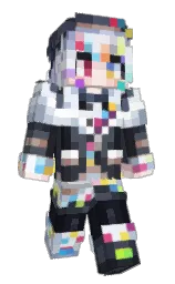 alice blue and bright gray Minecraft skin — Slim model — first worn by LiIci111