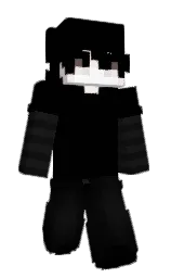 black and cod gray Minecraft skin — Slim model — first worn by iElden_