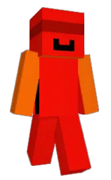 red and blaze orange Minecraft skin — Classic model