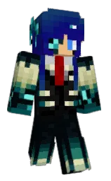 black pearl and cod gray Minecraft skin — Slim model — first worn by LizPicachu