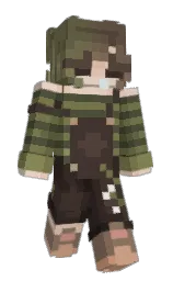 taupe and cocoa brown Minecraft skin — Slim model — first worn by shivelry