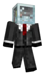 mine shaft and black Minecraft skin — Classic model