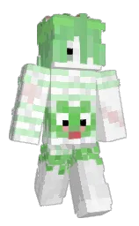 white and black Minecraft skin — Slim model