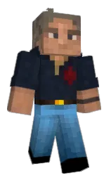 black and wedgewood Minecraft skin — Classic model — first worn by josh530