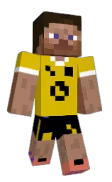 corn and black Minecraft skin — Classic model — first worn by kalle0008