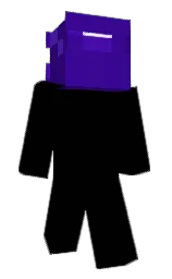 black and blue gem Minecraft skin — Classic model — first worn by MHF_Mineskin