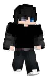 black and cod gray Minecraft skin — Classic model