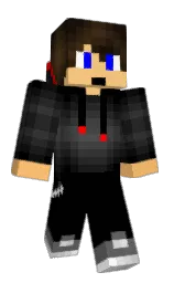 black and cod gray Minecraft skin — Classic model