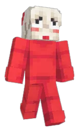 coral red and amaranth Minecraft skin — Classic model — first worn by beniciogm
