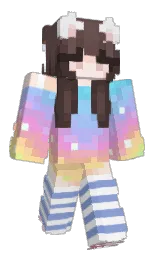 twilight blue and woody brown Minecraft skin — Slim model — first worn by MoggCat