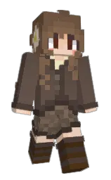 pine cone and tobacco brown Minecraft skin — Slim model — first worn by bunny_fan