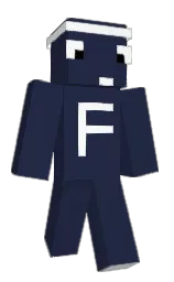 ebony clay and white Minecraft skin — Classic model — first worn by MIUAYA