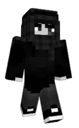 black and cod gray Minecraft skin — Classic model — first worn by DieAntVud