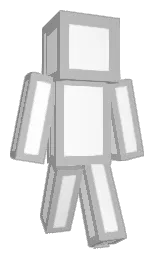 silver and white Minecraft skin — Classic model — first worn by Adaptied
