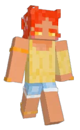 apricot and golden sand Minecraft skin — Slim model