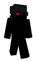 black and cod gray Minecraft skin — Slim model — first worn by Krivorn
