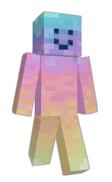 black and calico Minecraft skin — Slim model — first worn by pifheed