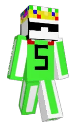 white and harlequin Minecraft skin — Classic model