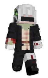 baltic sea and silver Minecraft skin — Slim model — first worn by mAkI_kY