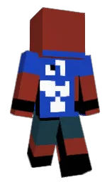 burnt umber and persian blue Minecraft skin — Classic model
