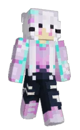 Cute_Crystal's Minecraft skin wearing the Cherry Blossom cape