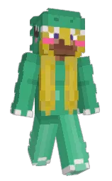 sea green and ocean green Minecraft skin — Slim model — first worn by WhyYouReadThis