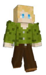 trendy green and brown derby Minecraft skin — Classic model — first worn by Kuro_Is_Doodlin