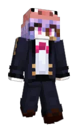 steel gray and cinder Minecraft skin — Slim model — first worn by BINGYAN1320