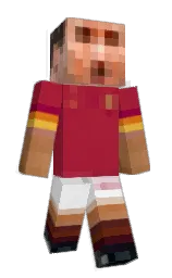 white and mexican red Minecraft skin — Classic model — first worn by FornaioDeRoma