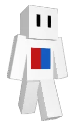 white and denim Minecraft skin — Classic model — first worn by COD_dragoon