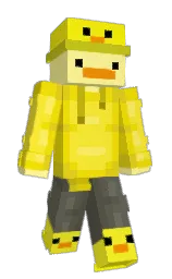MrDuckierr's Minecraft skin wearing the Hero cape