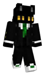 black and cod gray Minecraft skin — Classic model