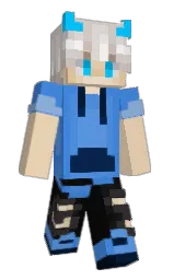 royal blue and raffia Minecraft skin — Slim model