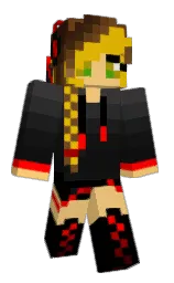 black and cod gray Minecraft skin — Classic model — first worn by Impact300