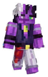 lavender and royal purple Minecraft skin — Slim model — first worn by mozzeo