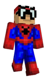 tamarillo and blue Minecraft skin — Classic model — first worn by EthanArtsStudios