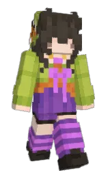 black and taupe Minecraft skin — Slim model