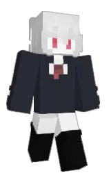 charade and white Minecraft skin — Slim model — first worn by Gesellschafts