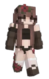 biseksualna's Minecraft skin wearing the Purple Heart cape