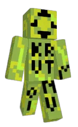 black and pear Minecraft skin — Classic model
