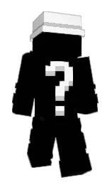 black and white Minecraft skin — Slim model — first worn by Speedster0